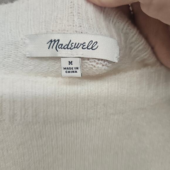 Madewell Cream Ivory Flare Tier-Sleeve Pullover Sweater in Coziest Yarn - Picture 3 of 7